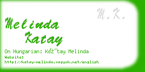 melinda katay business card